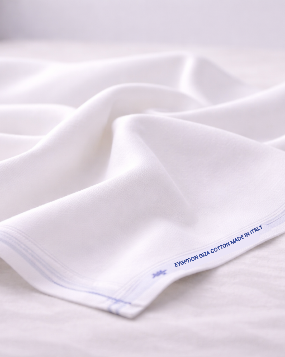 Eygptian Giza Cotton – Made in Italy White Fabric — for Shirts & Kurtas