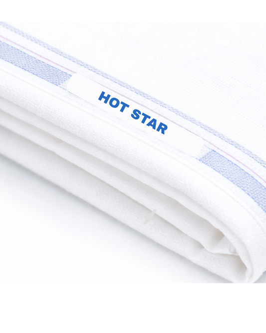 Hotstar White Fabric — for Shirts & Kurtas