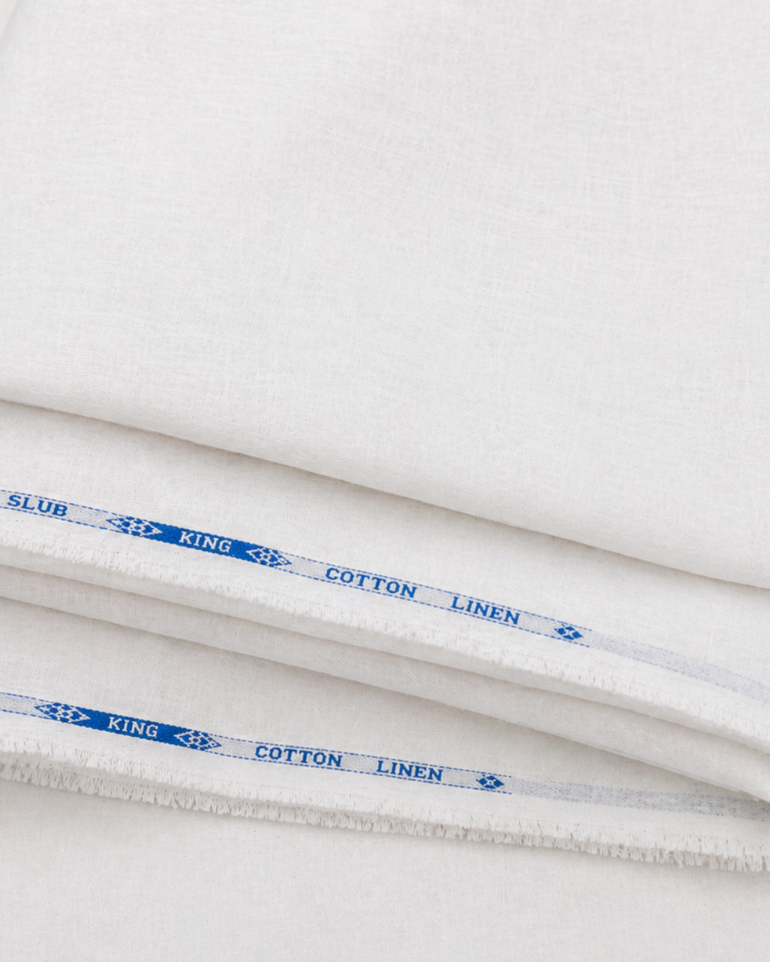 Max Slub (KING) 100% Pure Cotton White Fabric