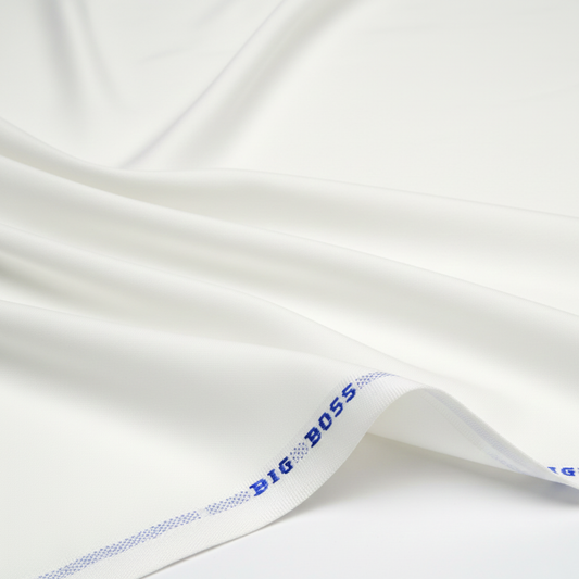 Big Boss White Fabric — for Shirts & Kurtas