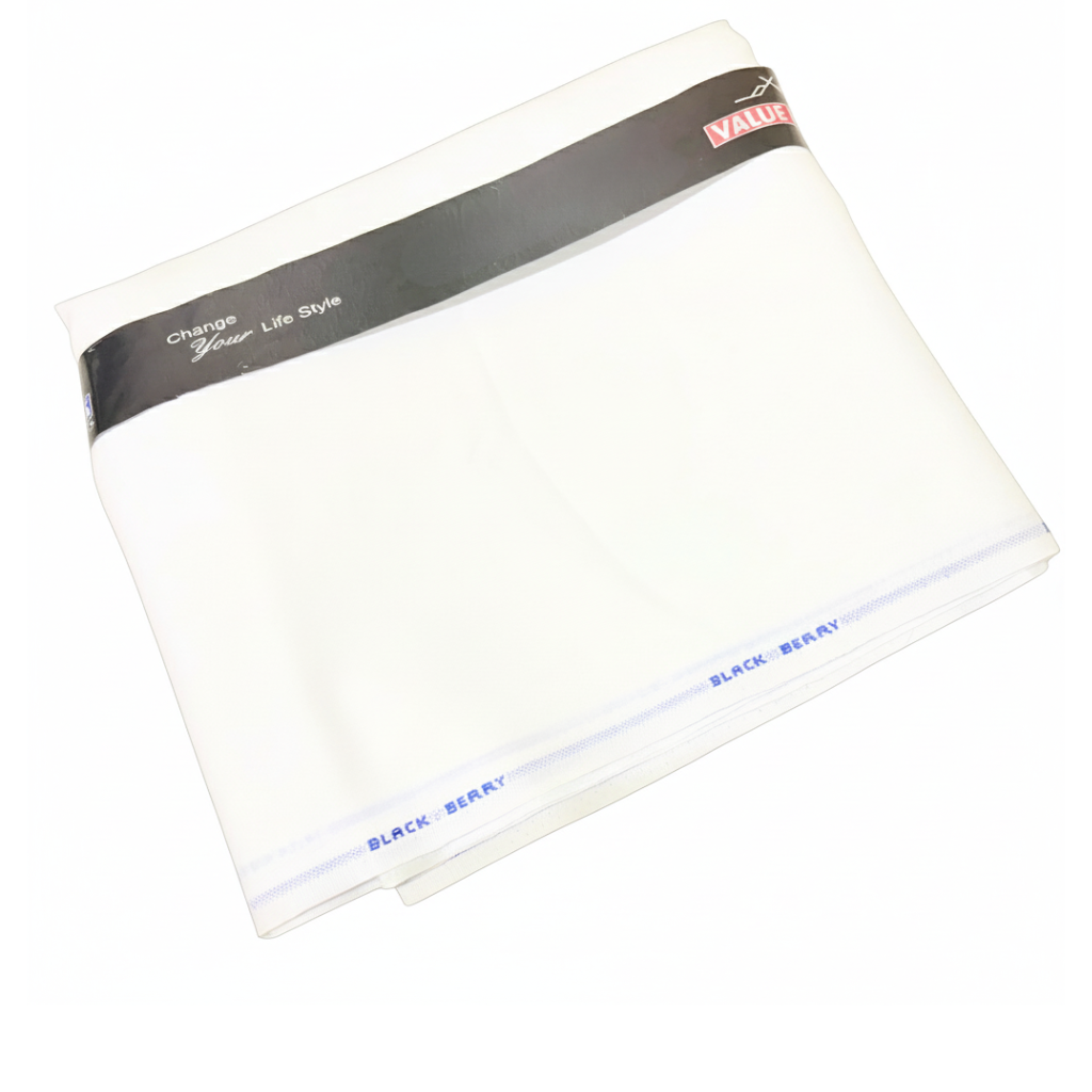 Blackberry White Fabric — for Shirts & Kurtas