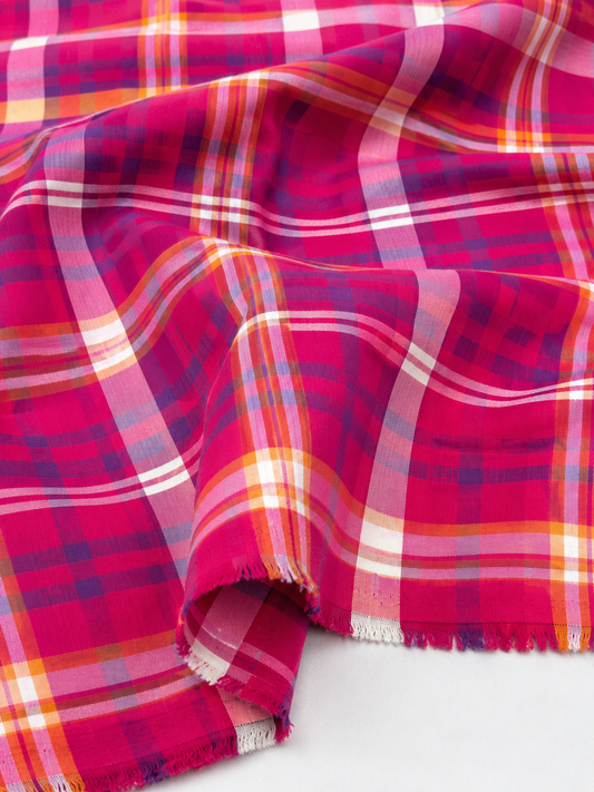100% Cotton Madras Check Fabric