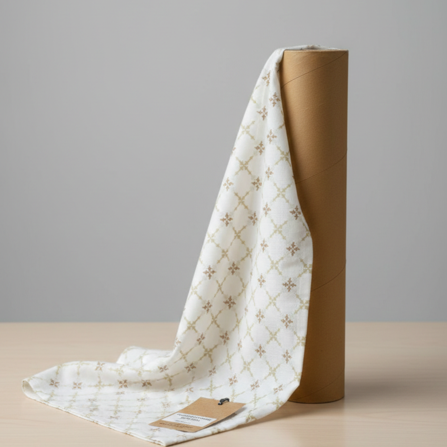 Berry Slub Geometric Luxury Print Design Fabric