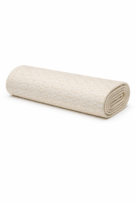 Royal Beige Cotton Linen Print Fabric