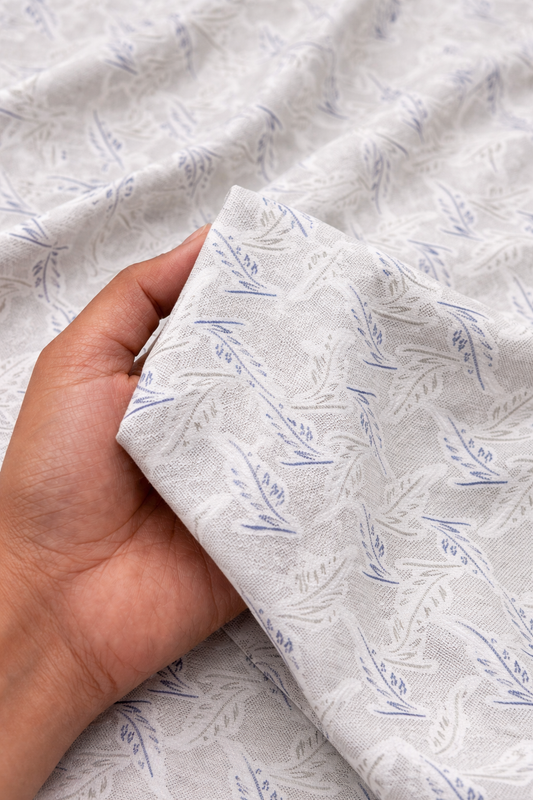 Flying Leaf Print Cotton Fabric