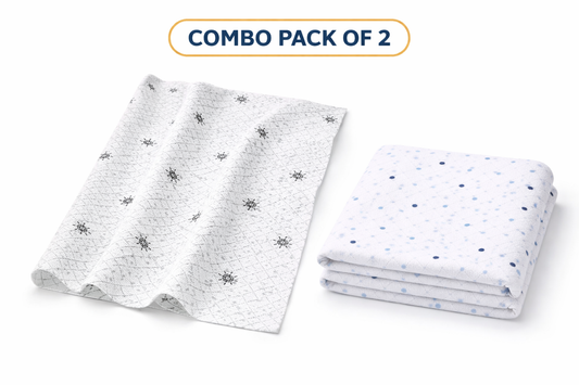 Combo pack Of 2- Abstract Floral Buti & Polka Dot Printed fabric