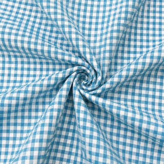 100% Cotton Seersucker (Gingham Checks) Soft Fabric for women