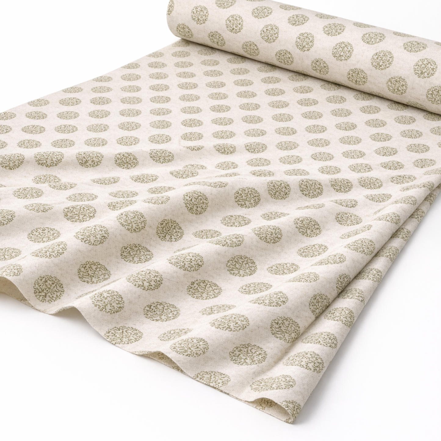 Booti Print Linen blend Fabric