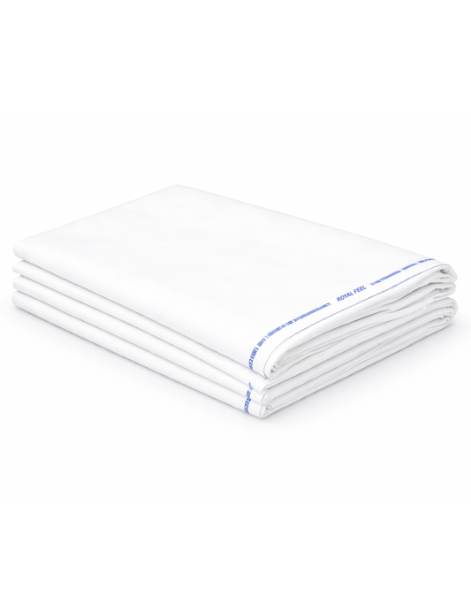 Royal Feel White Fabric — for Shirts & Kurtas
