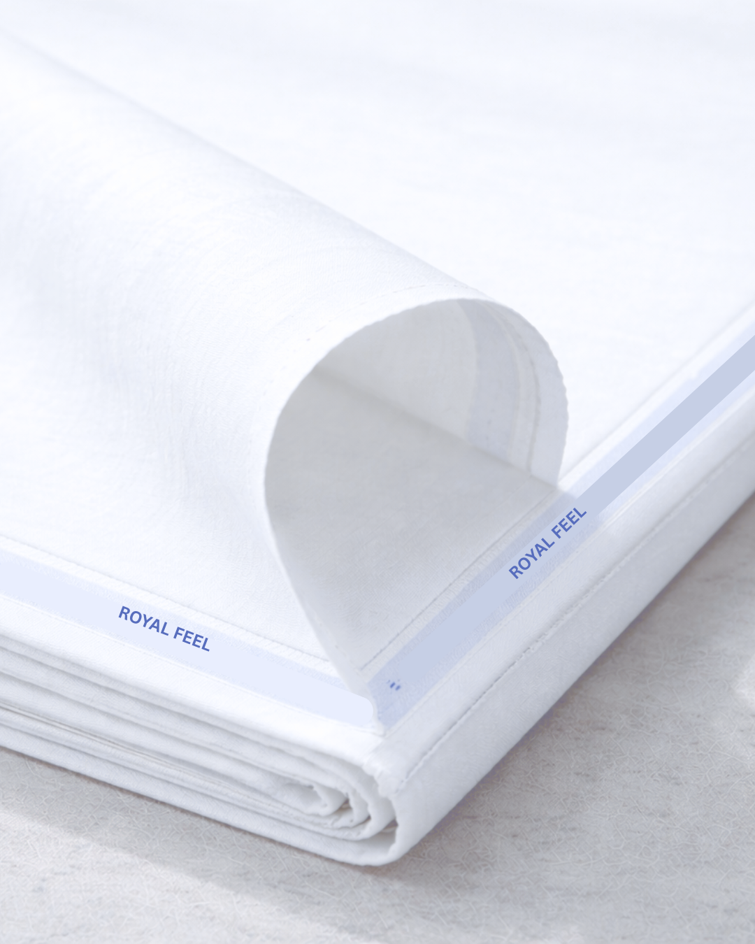 Royal Feel White Fabric — for Shirts & Kurtas