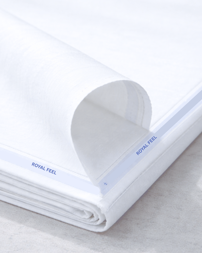 Royal Feel White Fabric — for Shirts & Kurtas
