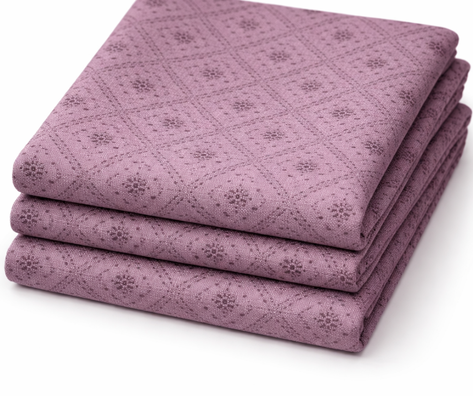 Mauve Micro Buti Geometric Cotton Fabric