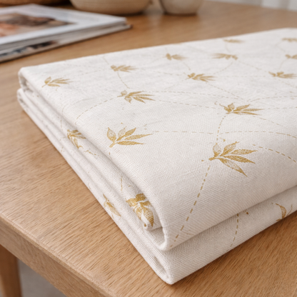 Palm Tree Print Linen blend Fabric