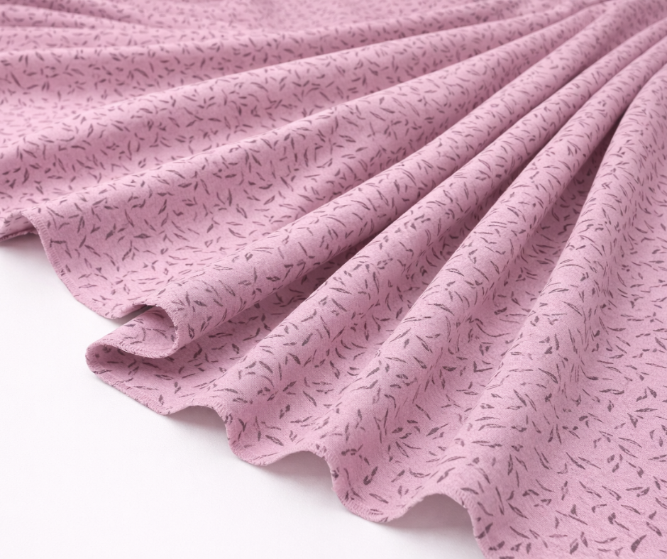 Blush Pink Micro Leaf Premium Cotton Fabric
