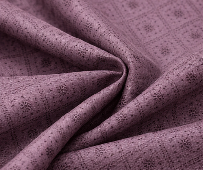 Mauve Micro Buti Geometric Cotton Fabric