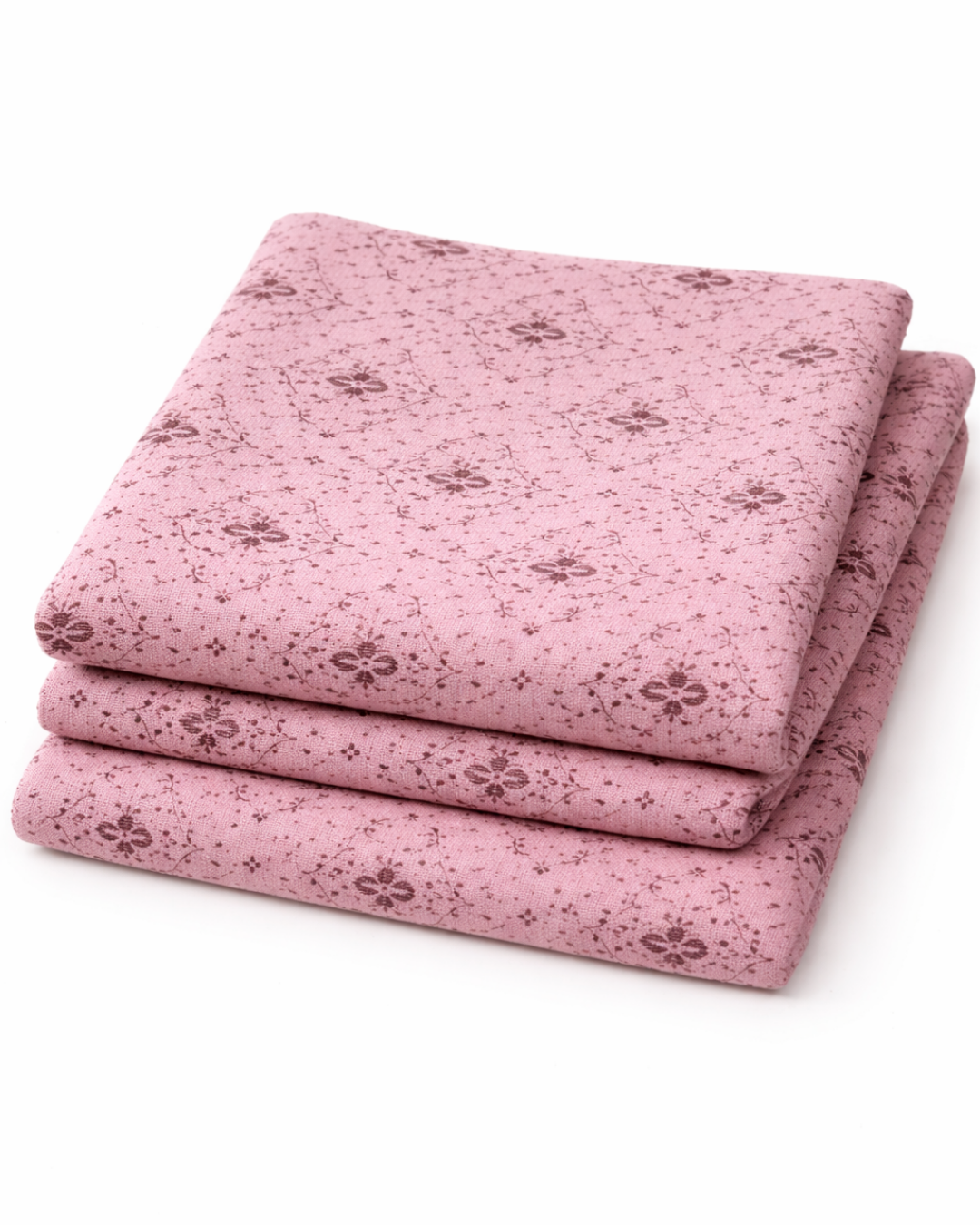 Dusty Rose Floral Printed Fabric Premium Cotton Fabric