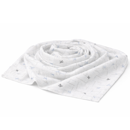 Scattered Leaf Linen Blend Print Fabric