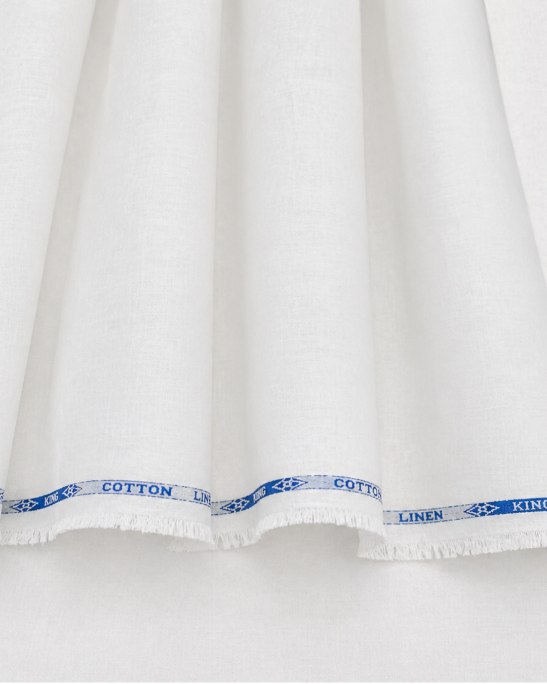 Max Slub (KING) 100% Pure Cotton White Fabric