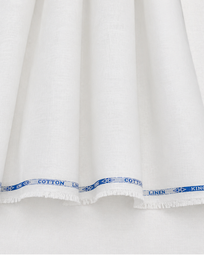 Max Slub (KING) 100% Pure Cotton White Fabric