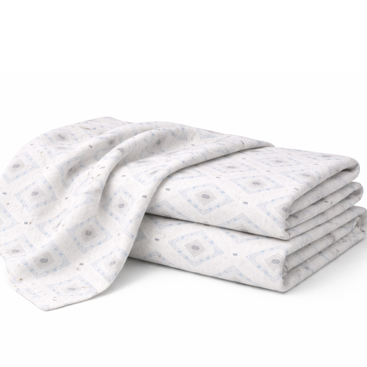 Diamond Ikat Print Linen blend Fabric