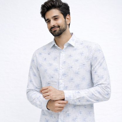 Brush Stroke Delight Print  Fabric for Shirts