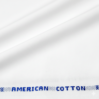 American Cotton White Fabric — for Shirts & Kurtas