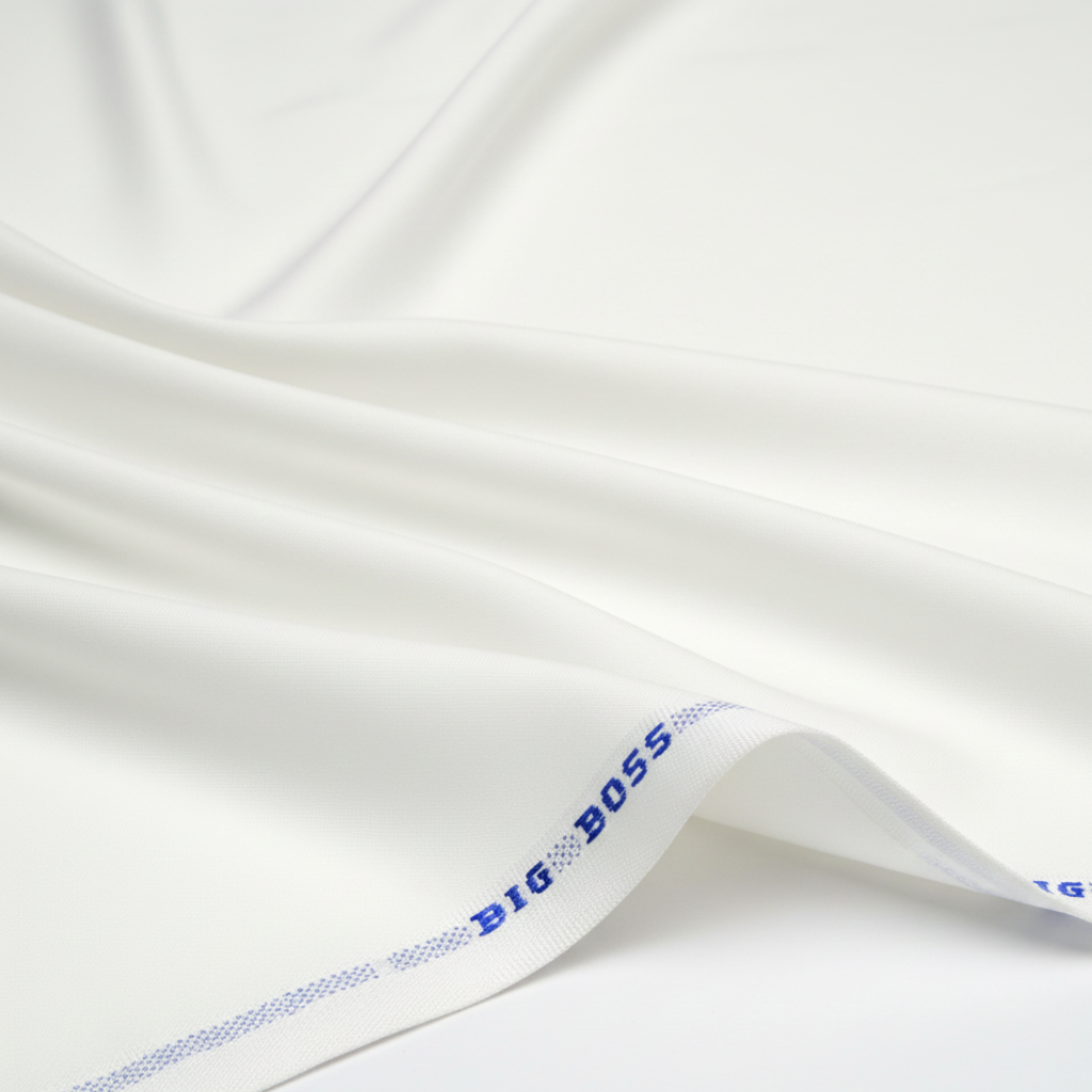 Big Boss White Fabric — for Shirts & Kurtas