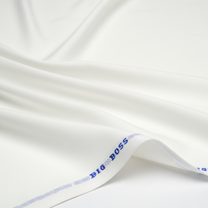 Big Boss White Fabric — for Shirts & Kurtas