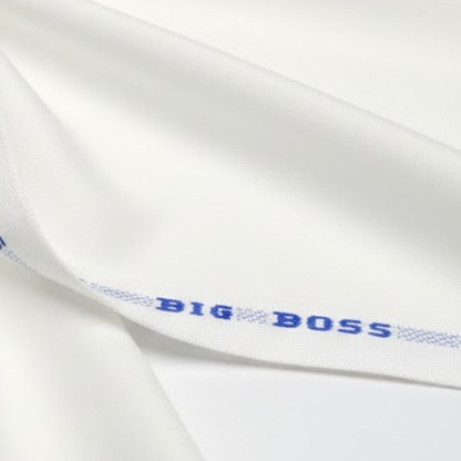 Big Boss White Fabric — for Shirts & Kurtas