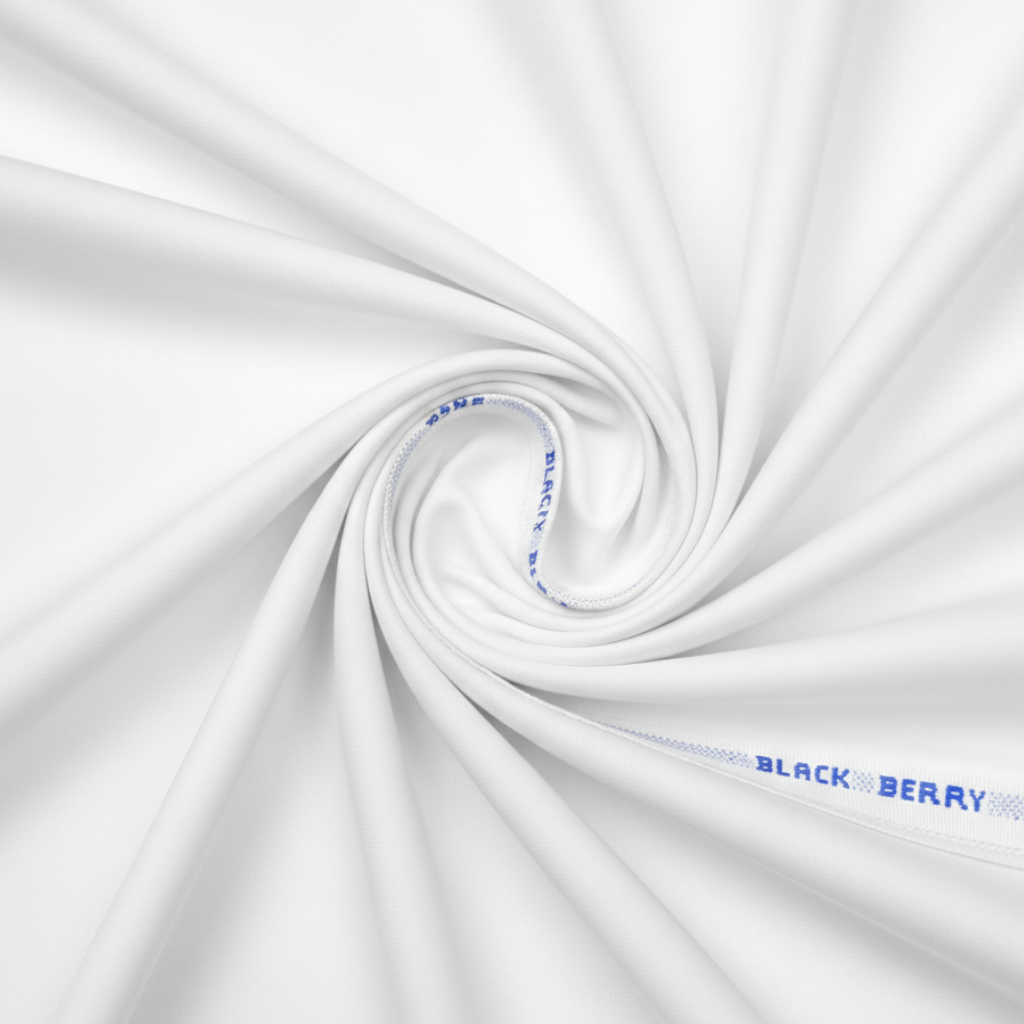 Blackberry White Fabric — for Shirts & Kurtas