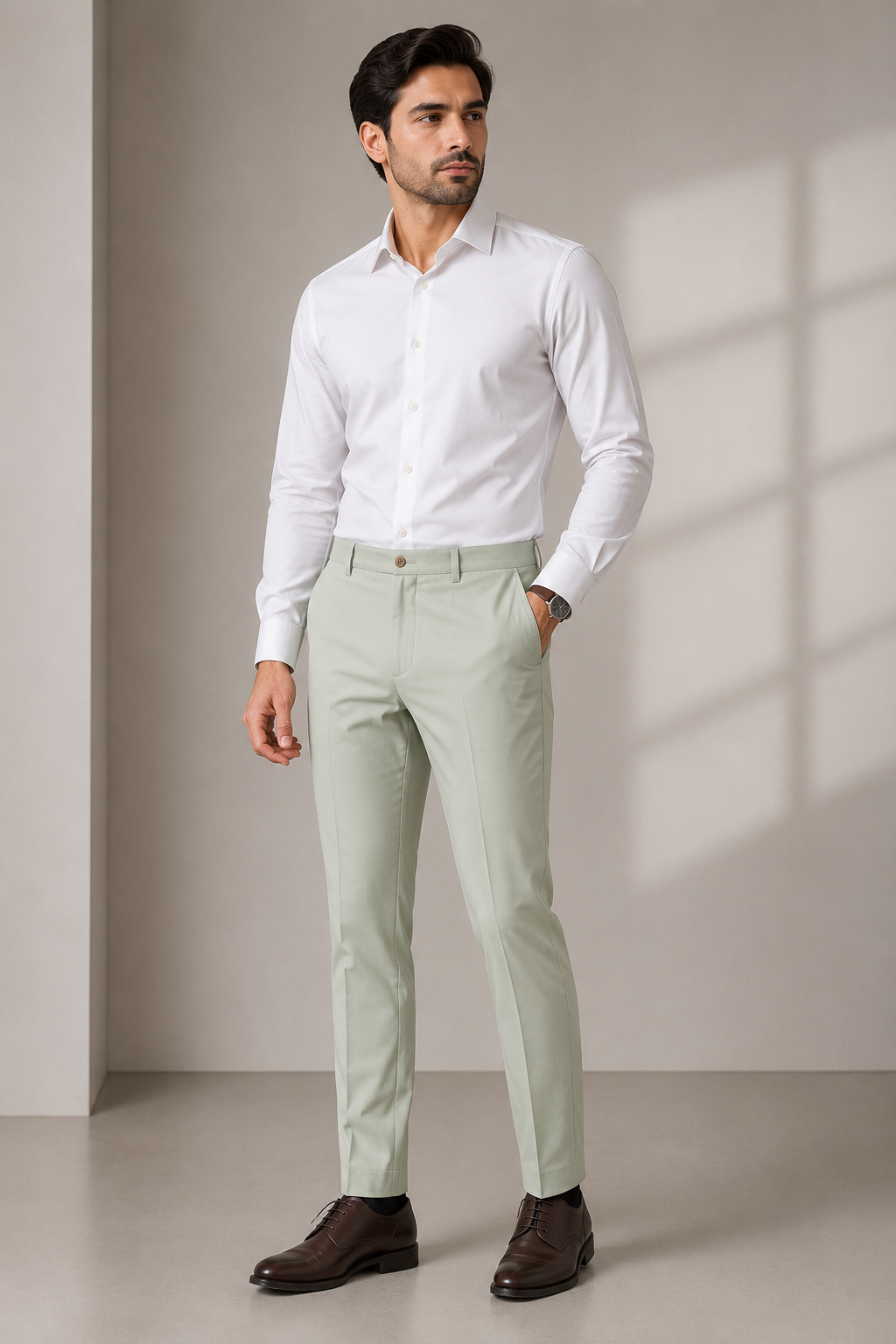 Trouser Fabric - Mint Green