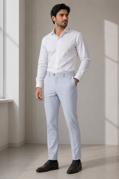 Glacier Frost Weave — Trouser Fabric