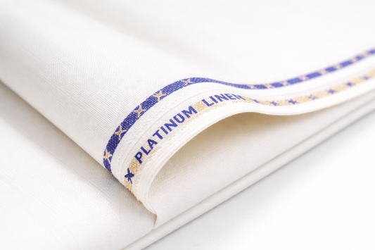 Platinam Linen White Fabric – Premium Quality for Shirts & Kurtas