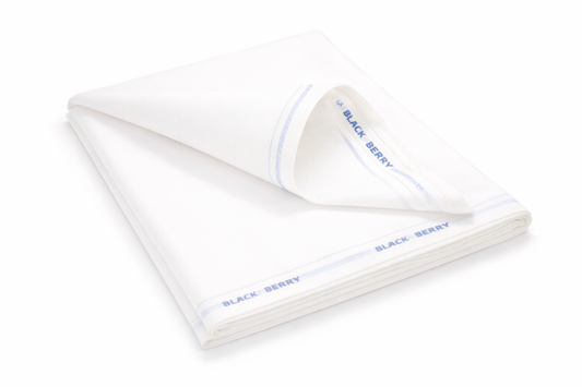 Blackberry White Fabric — for Shirts & Kurtas