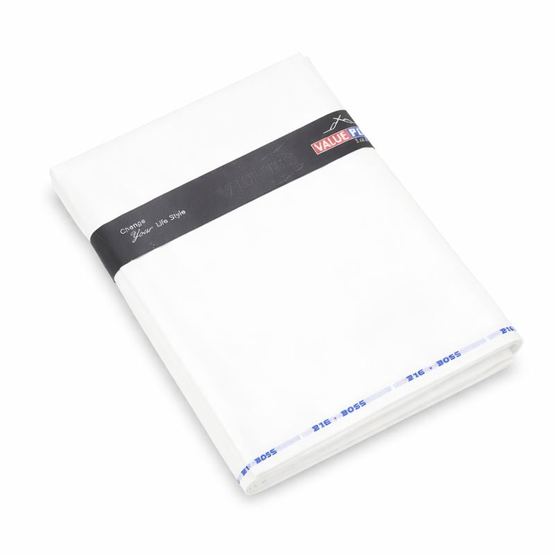 Big Boss White Fabric — for Shirts & Kurtas