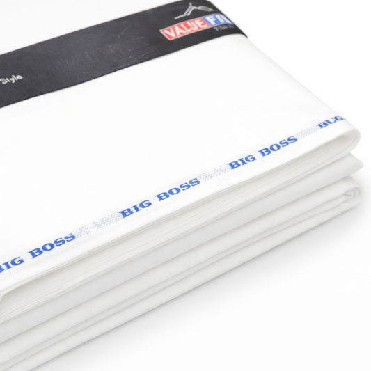 Big Boss White Fabric — for Shirts & Kurtas