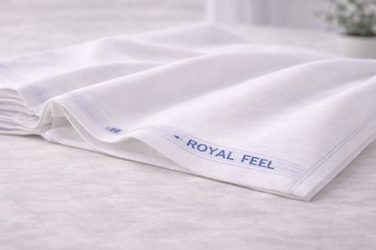 Royal Feel White Fabric — for Shirts & Kurtas