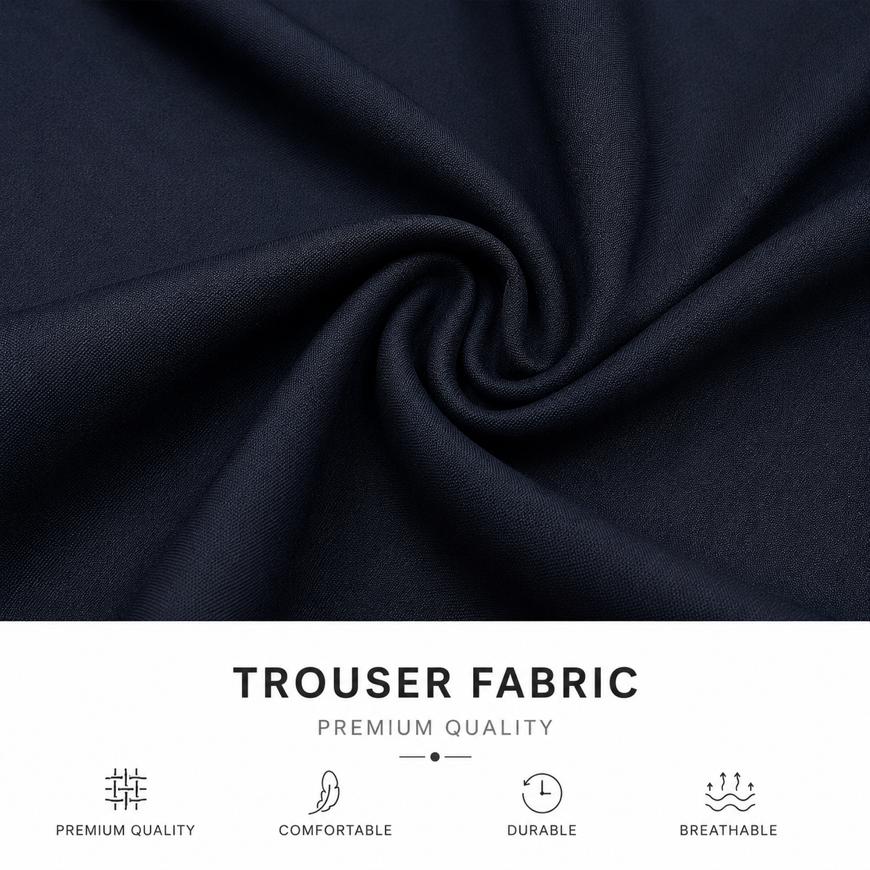 Trouser Fabric - Navy Blue