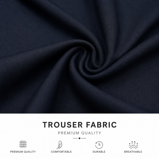 Trouser Fabric - Navy Blue