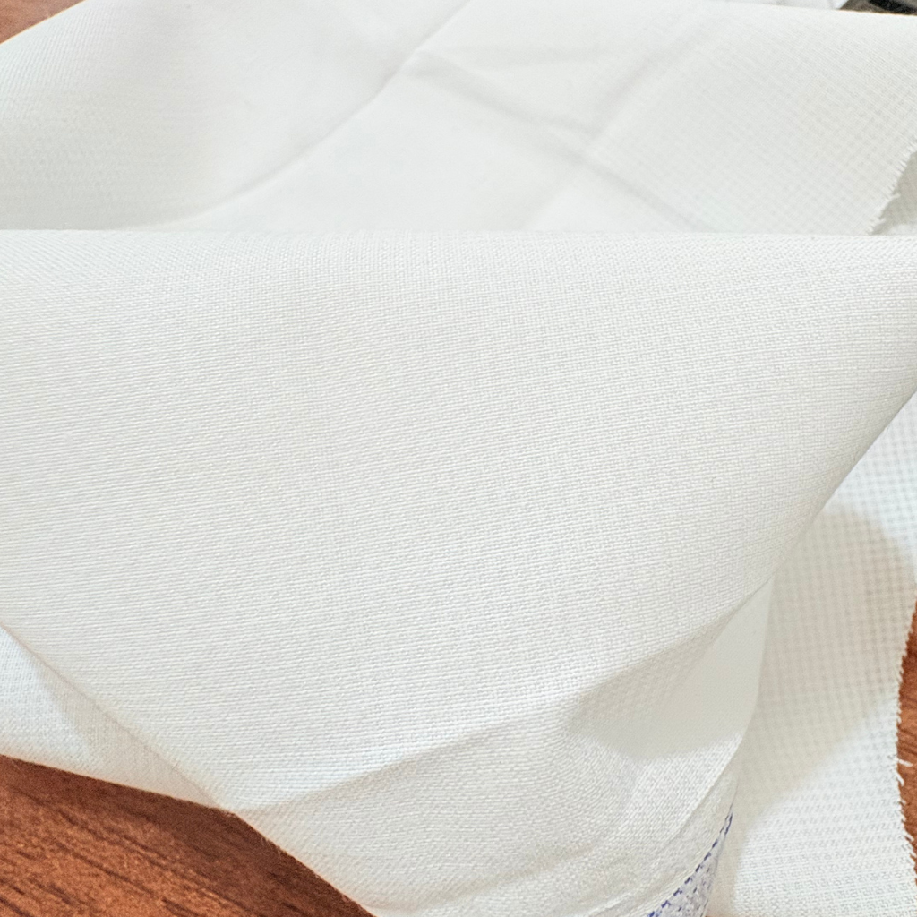 Manak Moti White Fabric — for Shirts & Kurtas