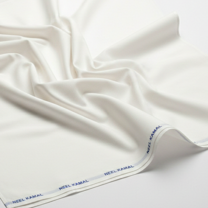 Neelkamal White Fabric — for Shirts & Kurtas