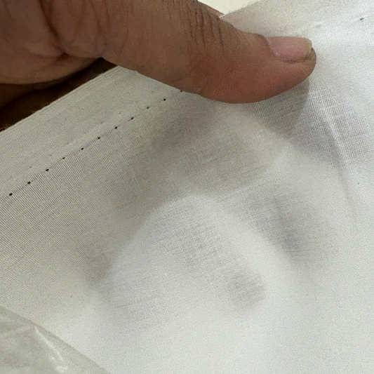 Paper Cotton White Fabric — for Shirts & Kurtas