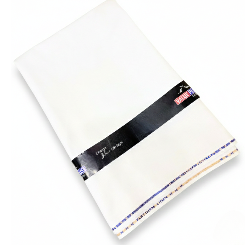 Platinam Linen White Fabric – Premium Quality for Shirts & Kurtas