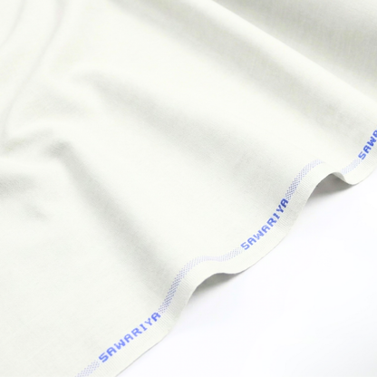 Sawariya White Fabric — for Shirts & Kurtas