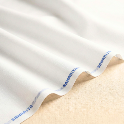 Sawariya White Fabric — for Shirts & Kurtas