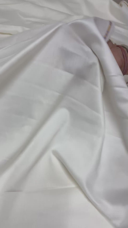 Cream Premium Giza Satin Fabric – Ideal for Shirts & Kurtas
