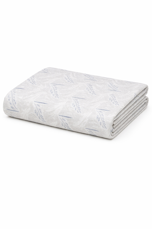 Premium Sky Leaf Cotton Linen Print Fabric