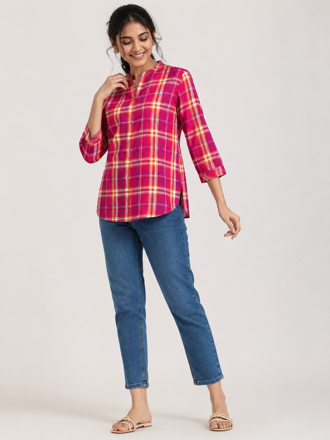 100% Cotton Madras Check Fabric