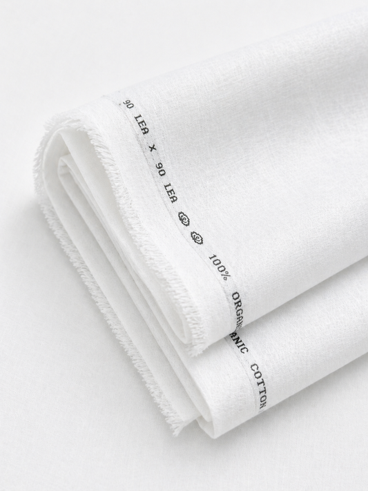 90 Lea 100% Organic Pure Cotton Fabric