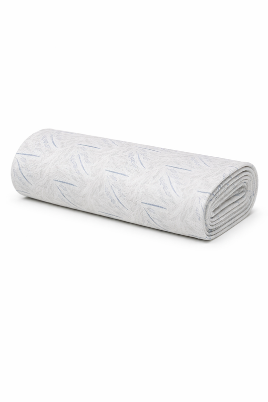Premium Sky Leaf Cotton Linen Print Fabric